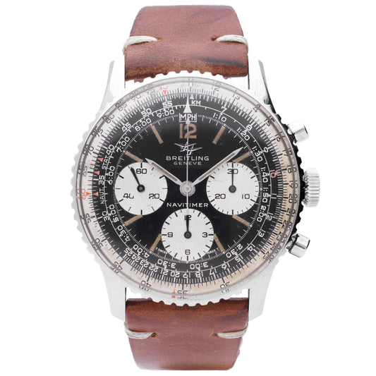 Steel Breitling 'Navitimer' chronograph wristwatch. Made 1971