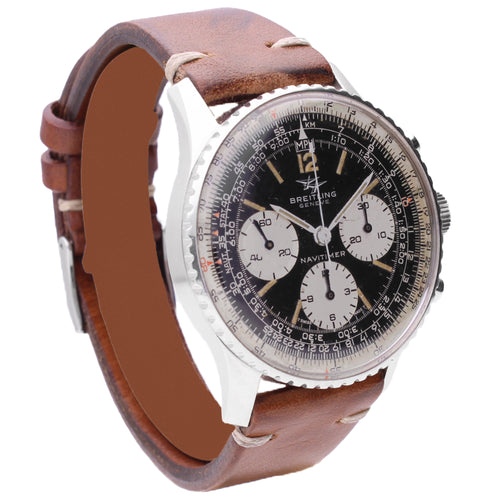 Steel Breitling 'Navitimer' chronograph wristwatch. Made 1971
