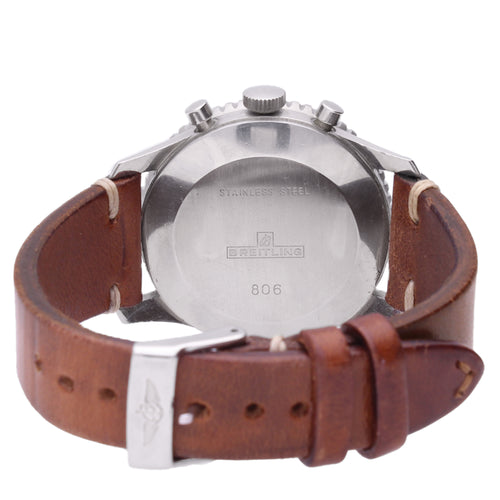 Steel Breitling 'Navitimer' chronograph wristwatch. Made 1971