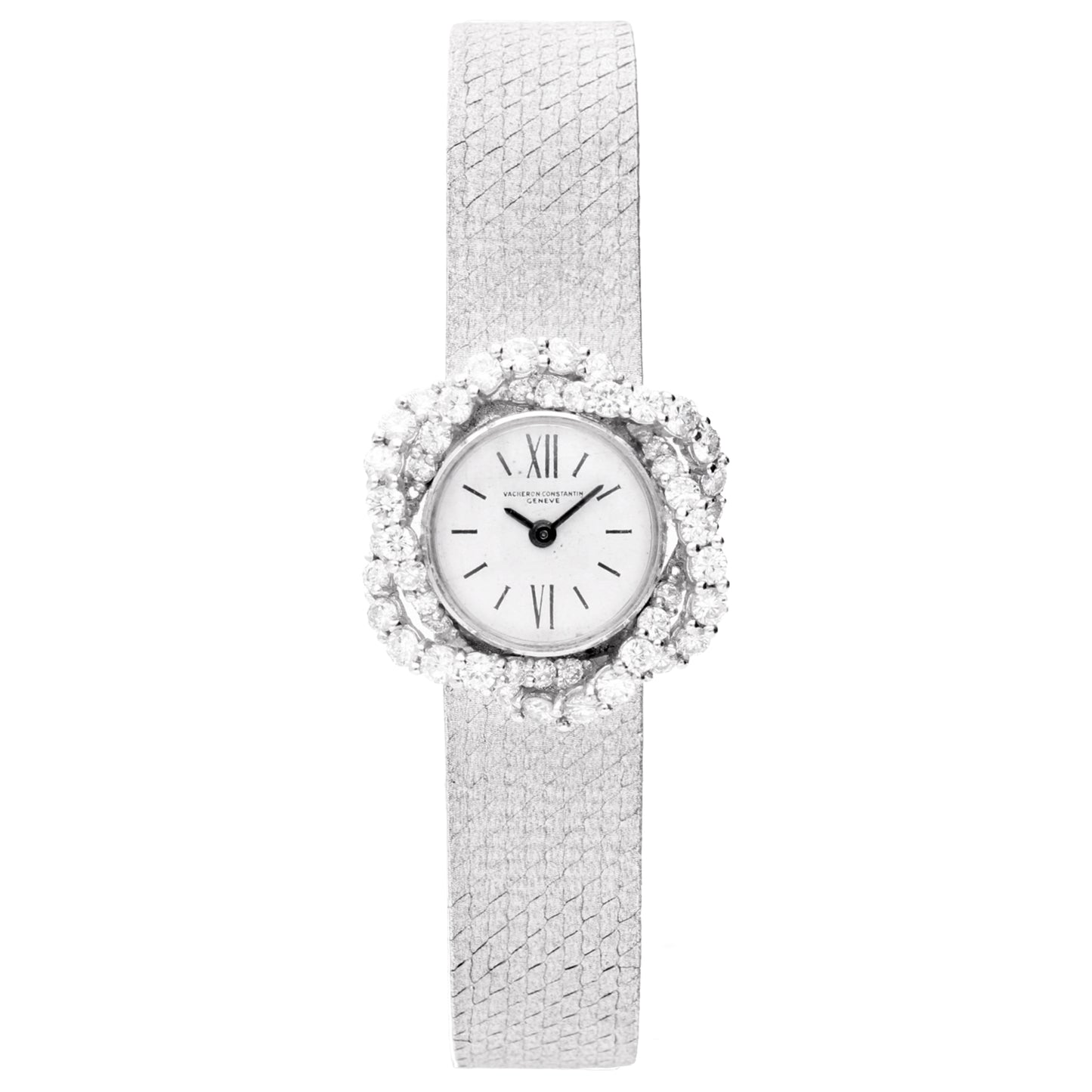 18ct white gold and diamond set Vacheron & Constantin bracelet watch. Made 1970's