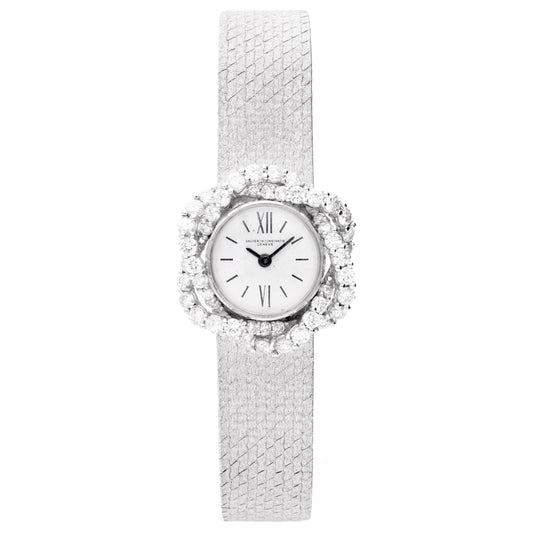 18ct white gold and diamond set Vacheron & Constantin bracelet watch. Made 1970's