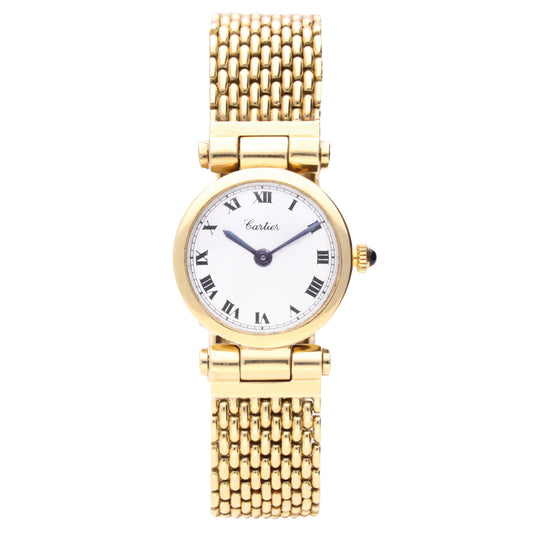 18ct yellow gold Cartier bracelet watch. Made 1944