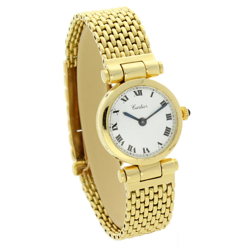 18ct yellow gold Cartier bracelet watch. Made 1944