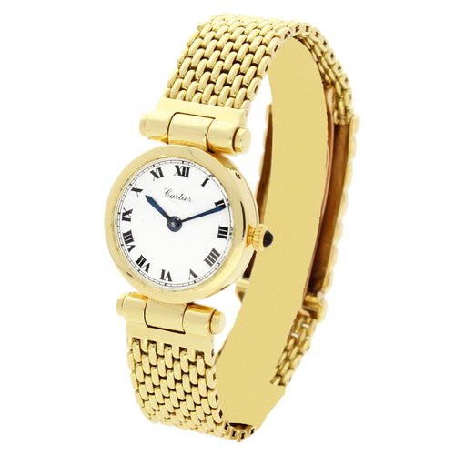 18ct yellow gold Cartier bracelet watch. Made 1944