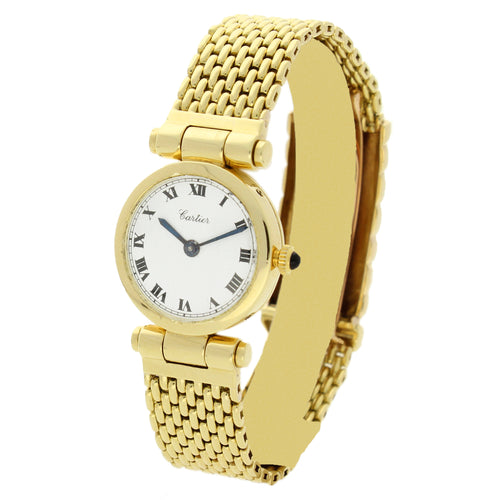 18ct yellow gold Cartier bracelet watch. Made 1944