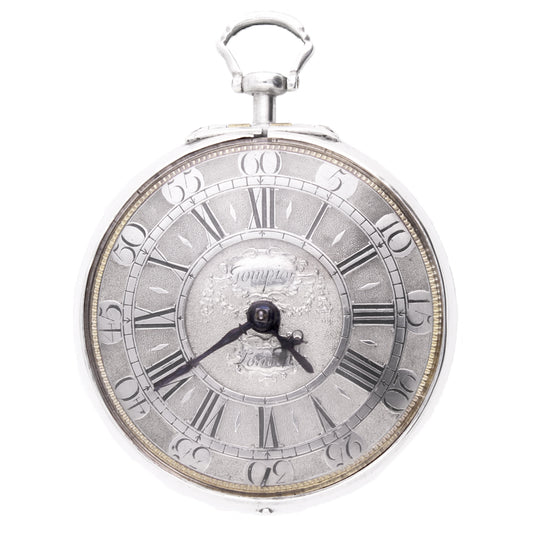 Silver Thomas Tompion pair case verge pocket watch. Made 1710
