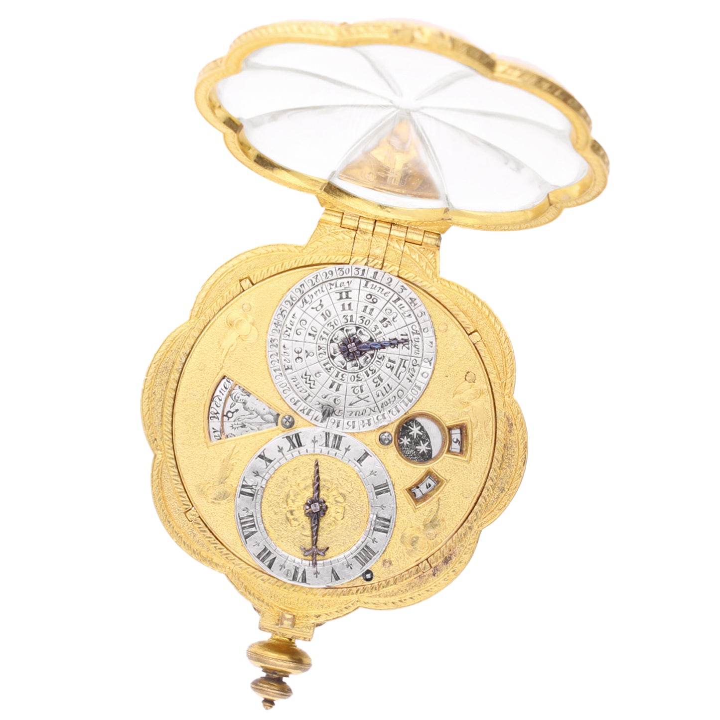 18ct yellow gold & Rock Josephus Quash 'oversized' astronomical pocket watch. Made 1665