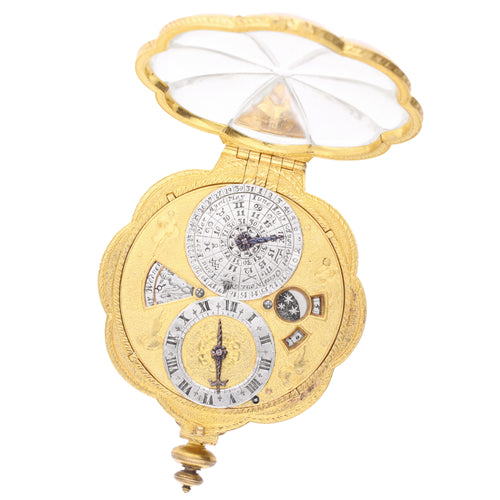 18ct yellow gold & Rock Josephus Quash 'oversized' astronomical pocket watch. Made 1665