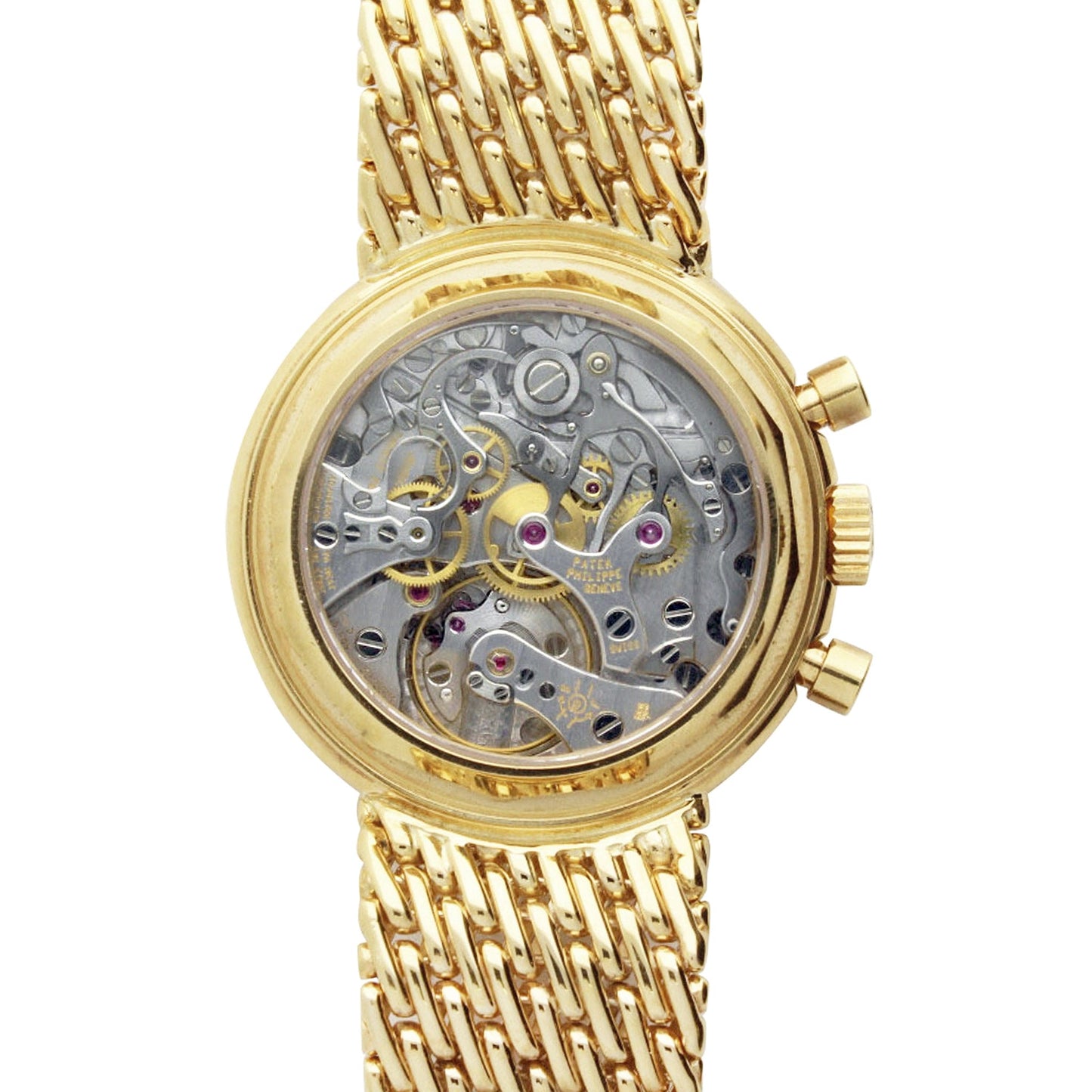 18ct yellow gold Patek Philippe ref. 3970 perpetual calendar chronograph bracelet watch. Made 2002