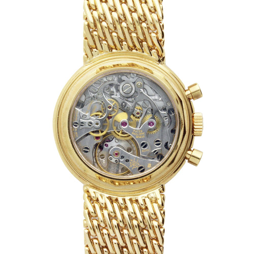 18ct yellow gold Patek Philippe ref. 3970 perpetual calendar chronograph bracelet watch. Made 2002