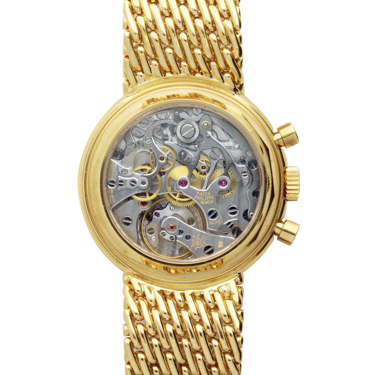 18ct yellow gold Patek Philippe ref. 3970 perpetual calendar chronograph bracelet watch. Made 2002