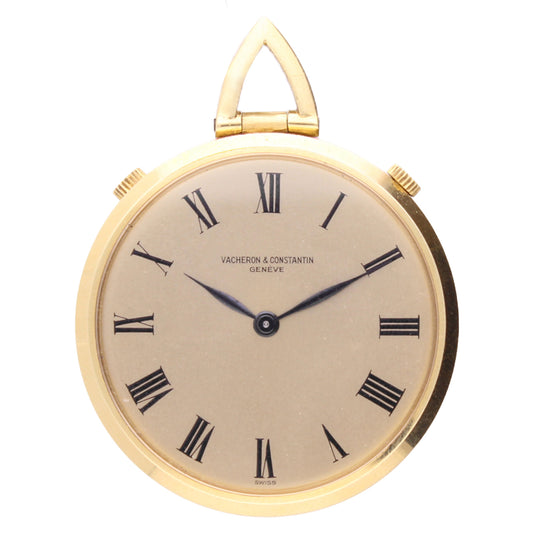 18ct yellow gold Vacheron & Constantin 'double dial' pocket watch. Made 1970's