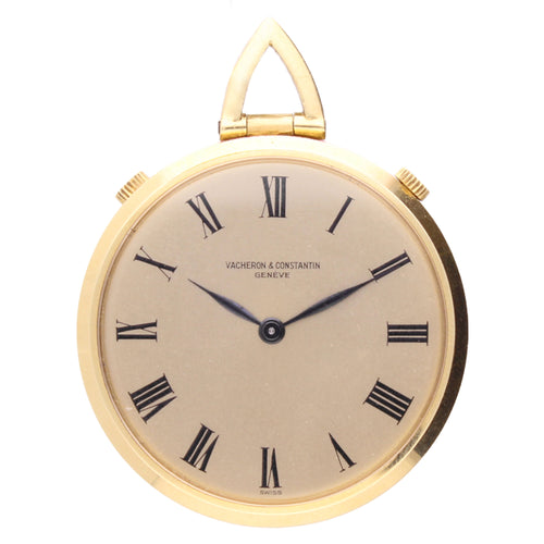 18ct yellow gold Vacheron & Constantin 'double dial' pocket watch. Made 1970's