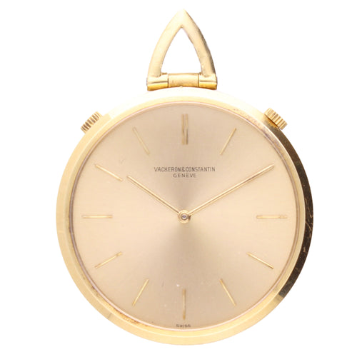 18ct yellow gold Vacheron & Constantin 'double dial' pocket watch. Made 1970's