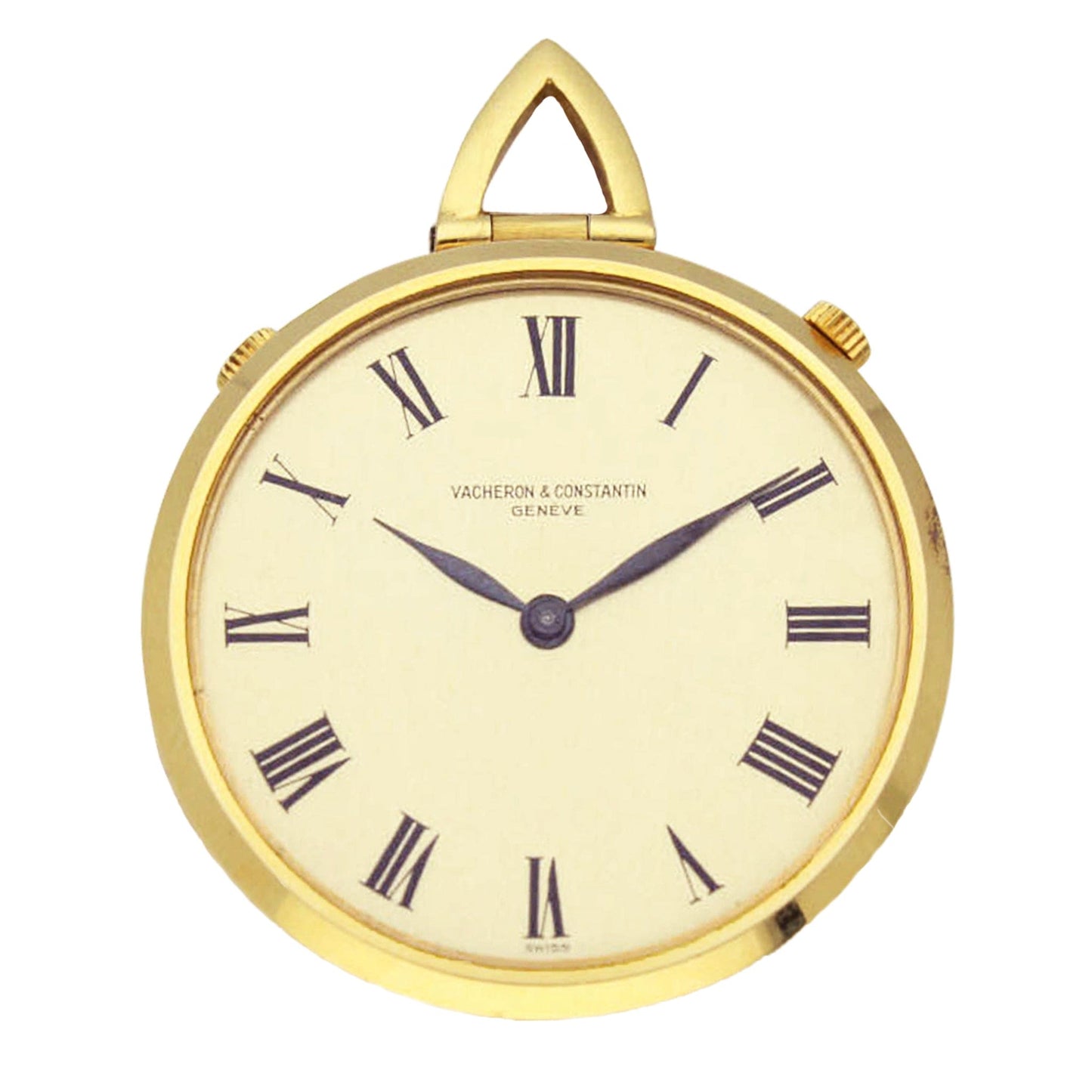 18ct yellow gold Vacheron & Constantin 'double dial' pocket watch. Made 1970's