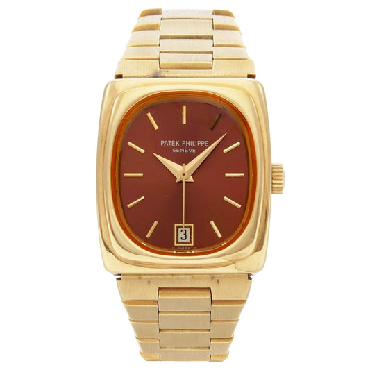 18ct yellow gold Patek Philippe ref. 3603/1 BETA 21 bracelet watch. Made 1974
