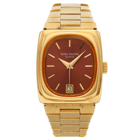 18ct yellow gold Patek Philippe ref. 3603/1 BETA 21 bracelet watch. Made 1974