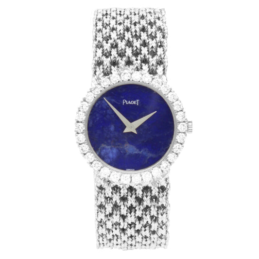 18ct white gold Piaget ref. 9190 bracelet watch. Made 1970's