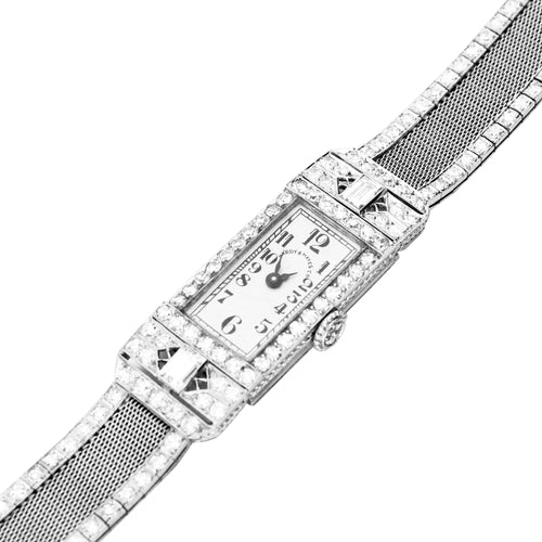 Platinum and diamond set Vacheron & Constantin bracelet watch. Made 1930's