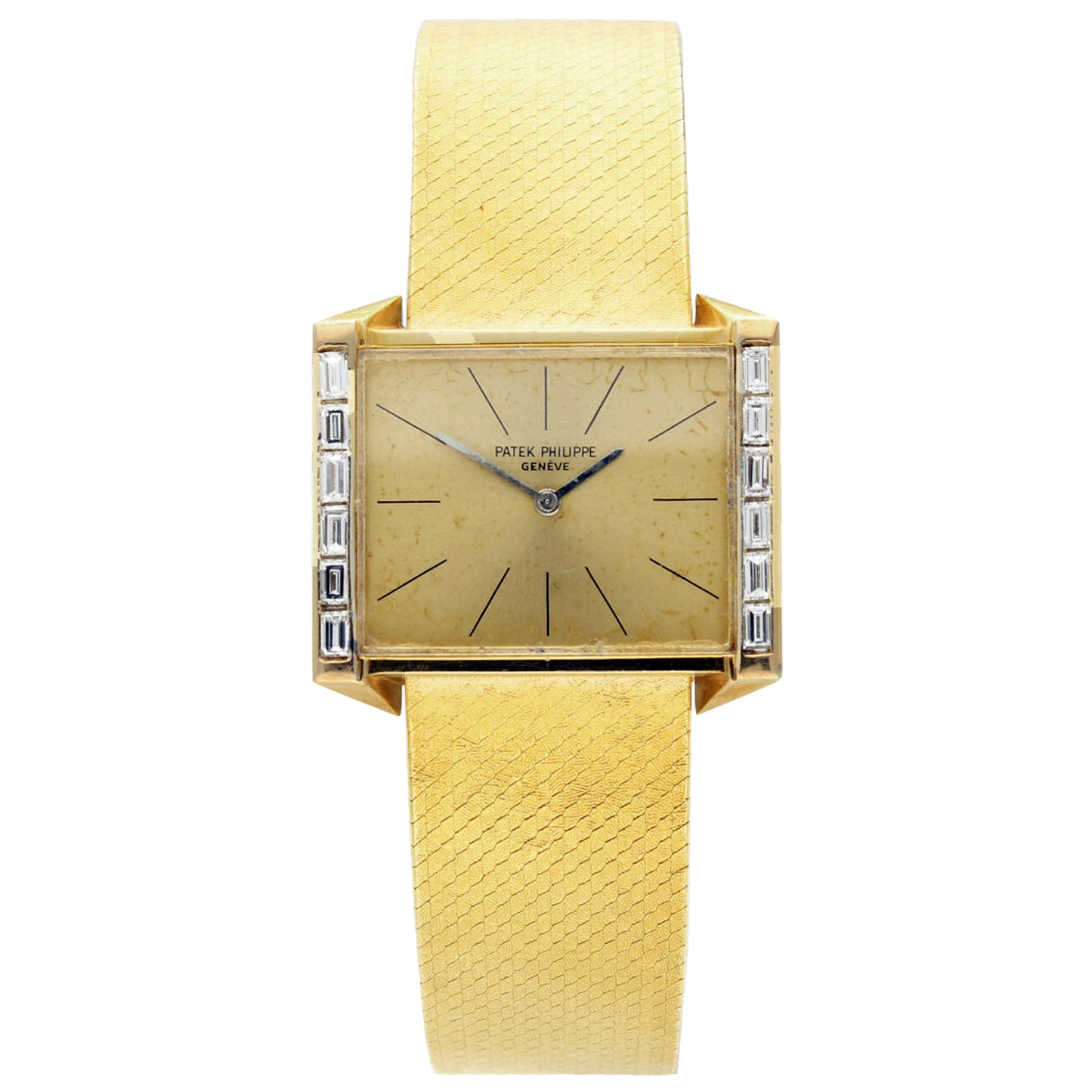 18ct yellow gold Patek Philippe, reference 3506 bracelet watch. Made 1970's