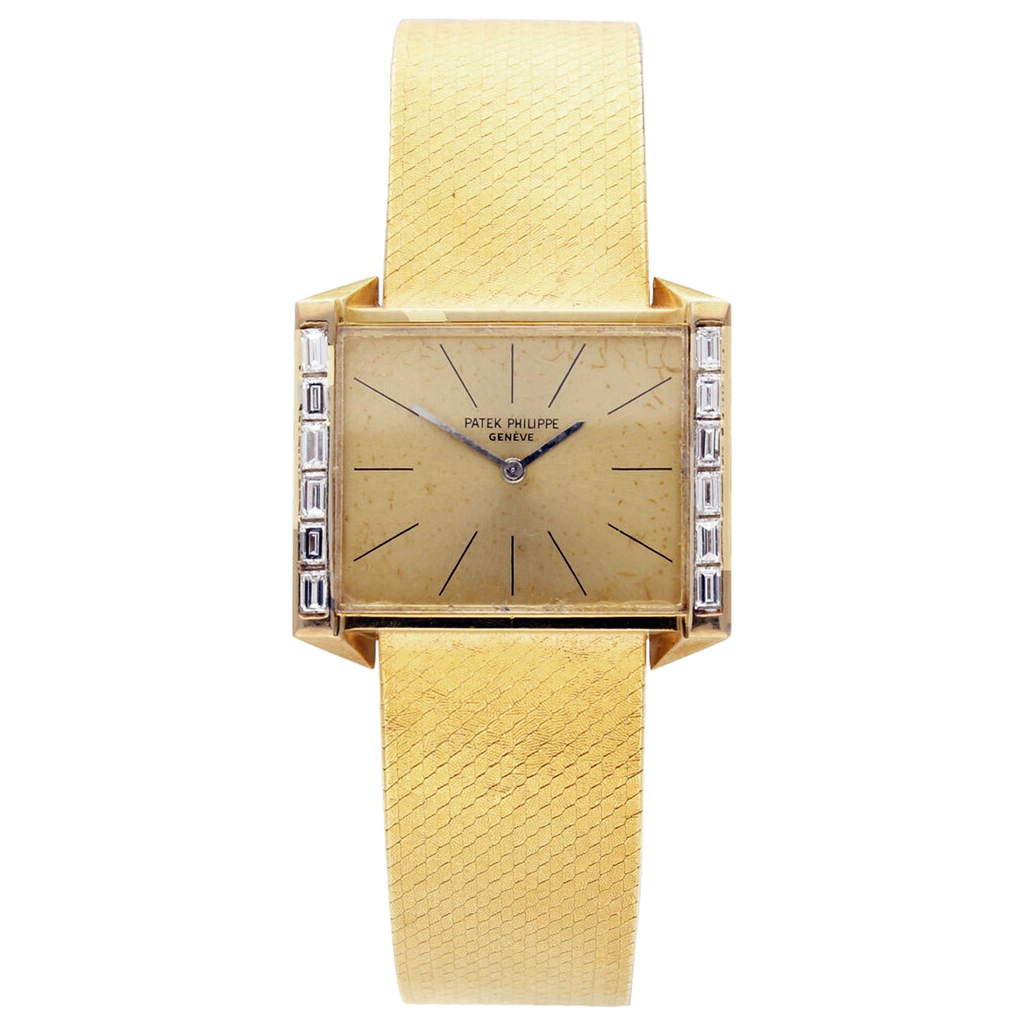 18ct yellow gold Patek Philippe ref. 3506 bracelet watch. Made 1970's