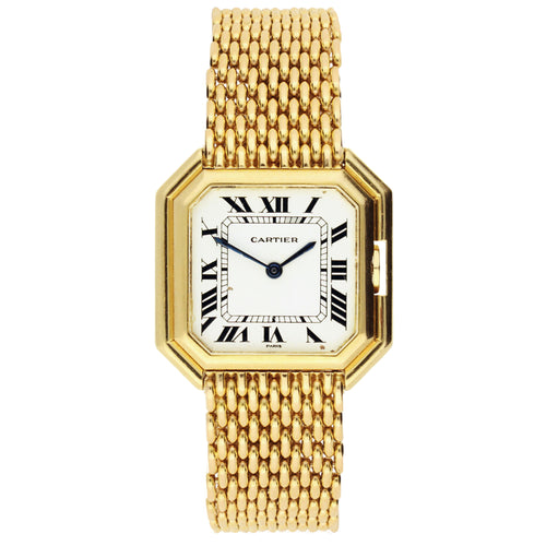 18ct yellow gold Cartier Ceinture automatic wristwatch. Made 1970's