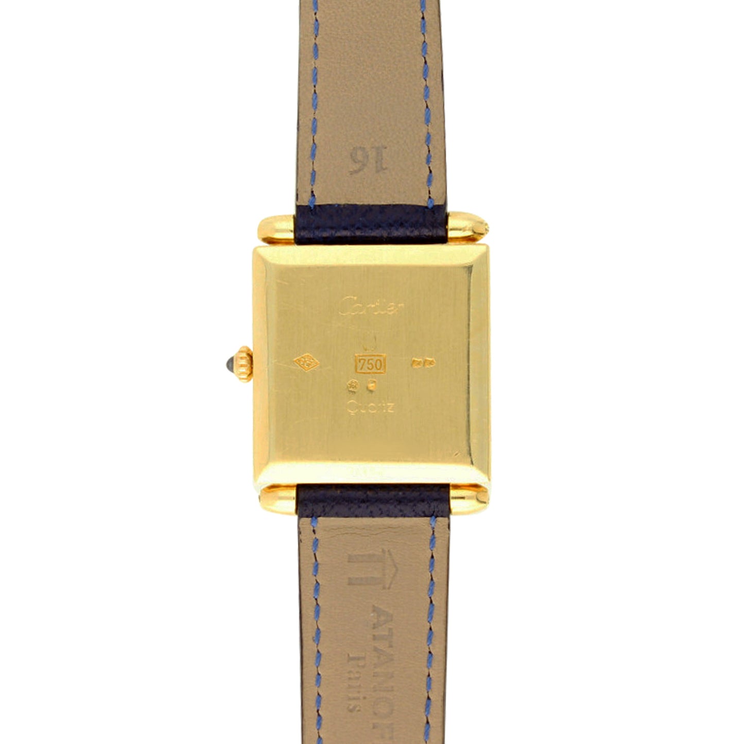 18ct yellow gold Cartier 'Quadrant' wristwatch. Made 1970's