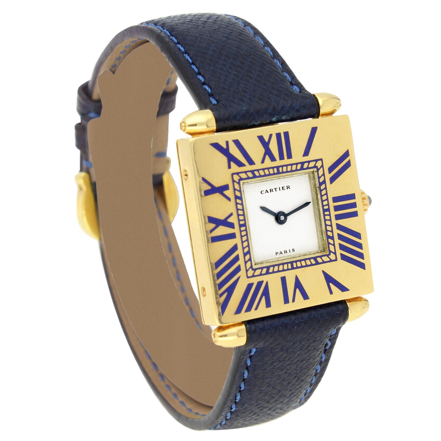 18ct yellow gold Cartier 'Quadrant' wristwatch. Made 1970's