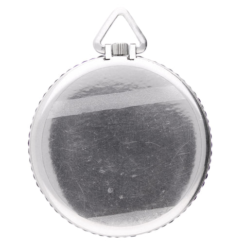 Platinum Cartier, open faced pocket watch with sapphire set case edge. Made 1930's