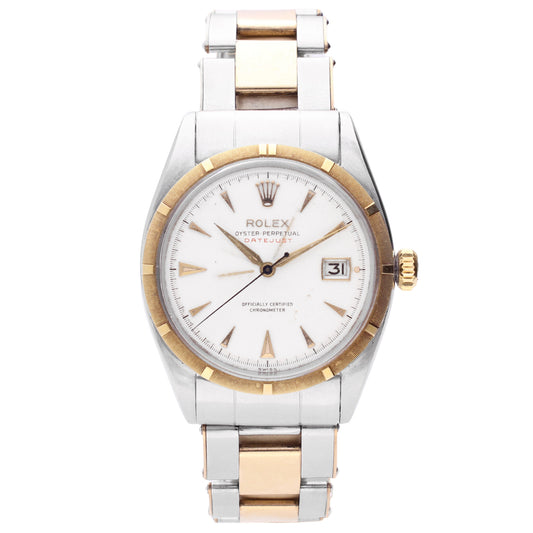 Stainless steel & 18ct yellow gold Rolex ref. 6305 Datejust Oyster Perpetual wristwatch. Made 1950