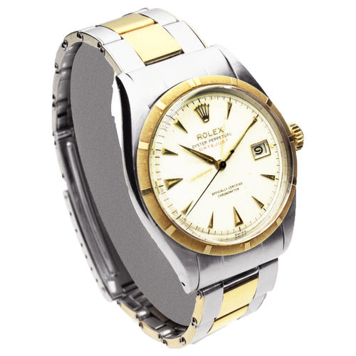 Stainless steel & 18ct yellow gold Rolex ref. 6305 Datejust Oyster Perpetual wristwatch. Made 1950