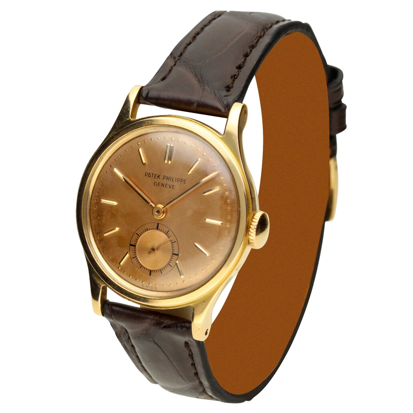 18ct rose gold Patek Philippe ref. 2451 Calatrava wristwatch. Made 1952