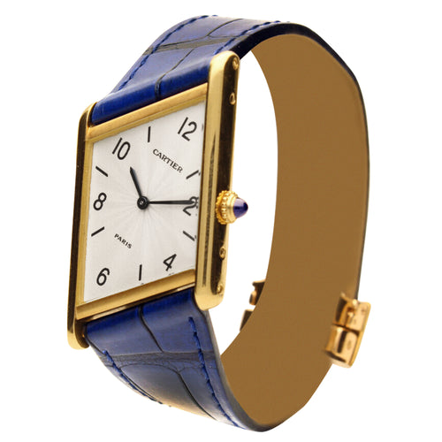 18ct yellow gold Cartier Asymétrique wristwatch. Made 1996