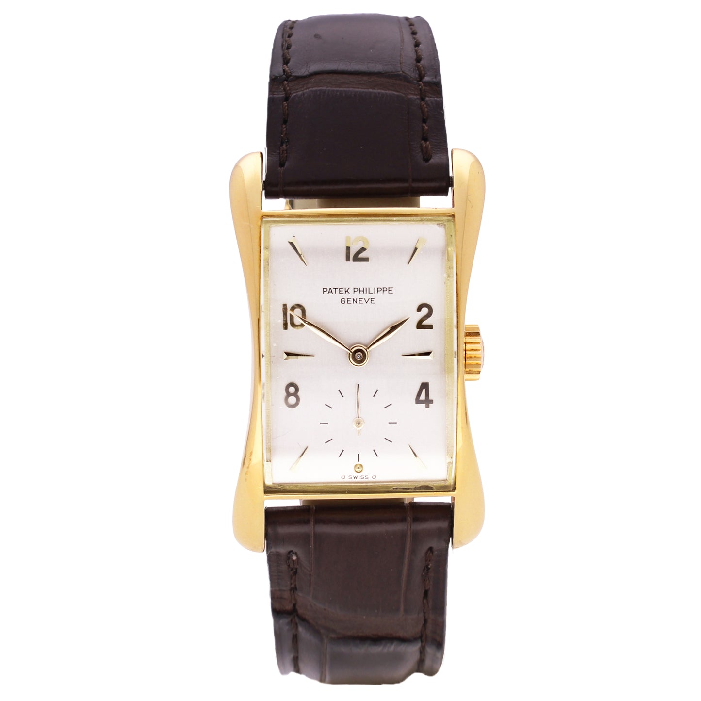 18ct yellow gold Patek Philippe ref. 2442 "Marilyn Monroe" wristwatch. Made 1953