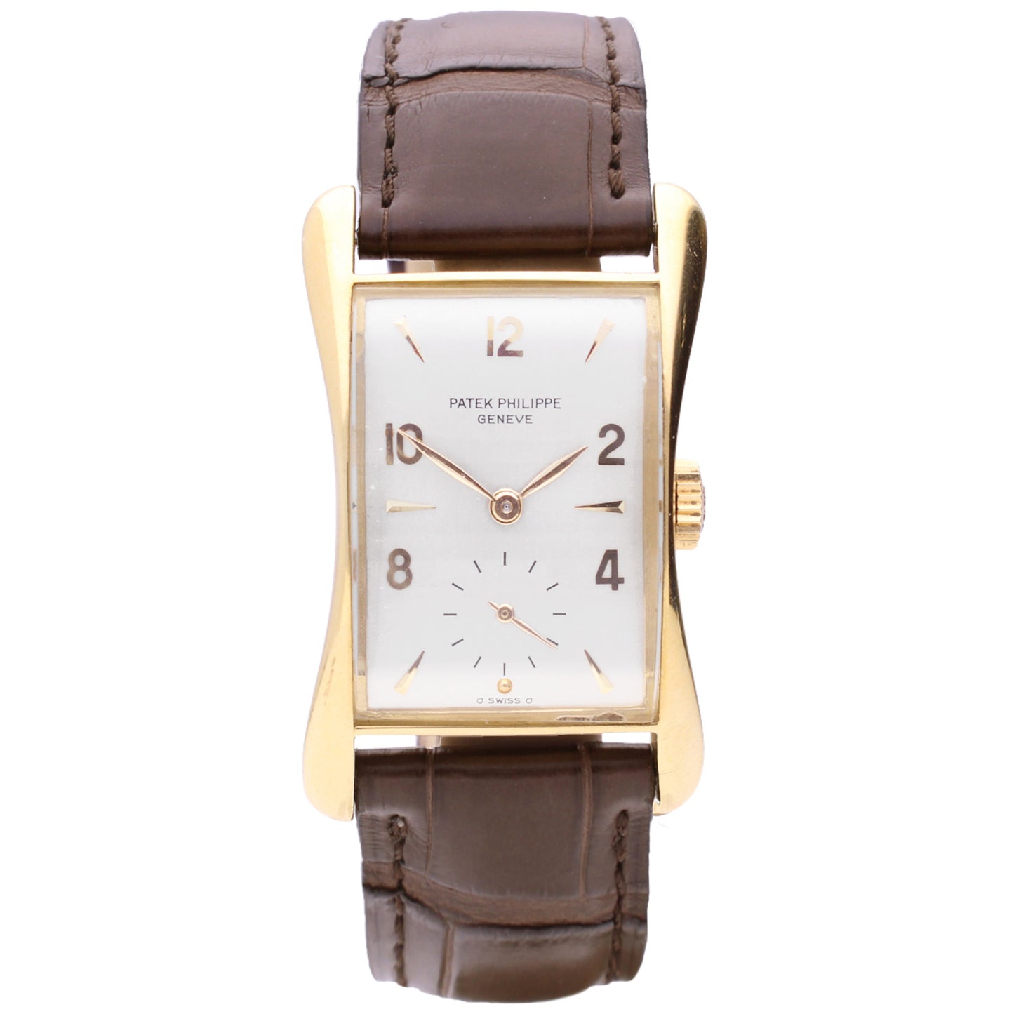 18ct yellow gold Patek Philippe ref. 2442 "Marilyn Monroe" wristwatch. Made 1953