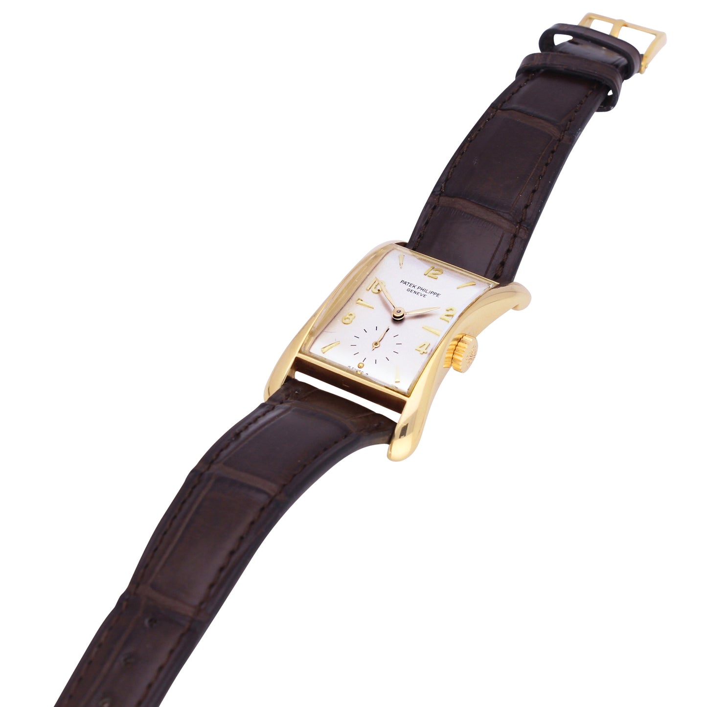 18ct yellow gold Patek Philippe ref. 2442 "Marilyn Monroe" wristwatch. Made 1953