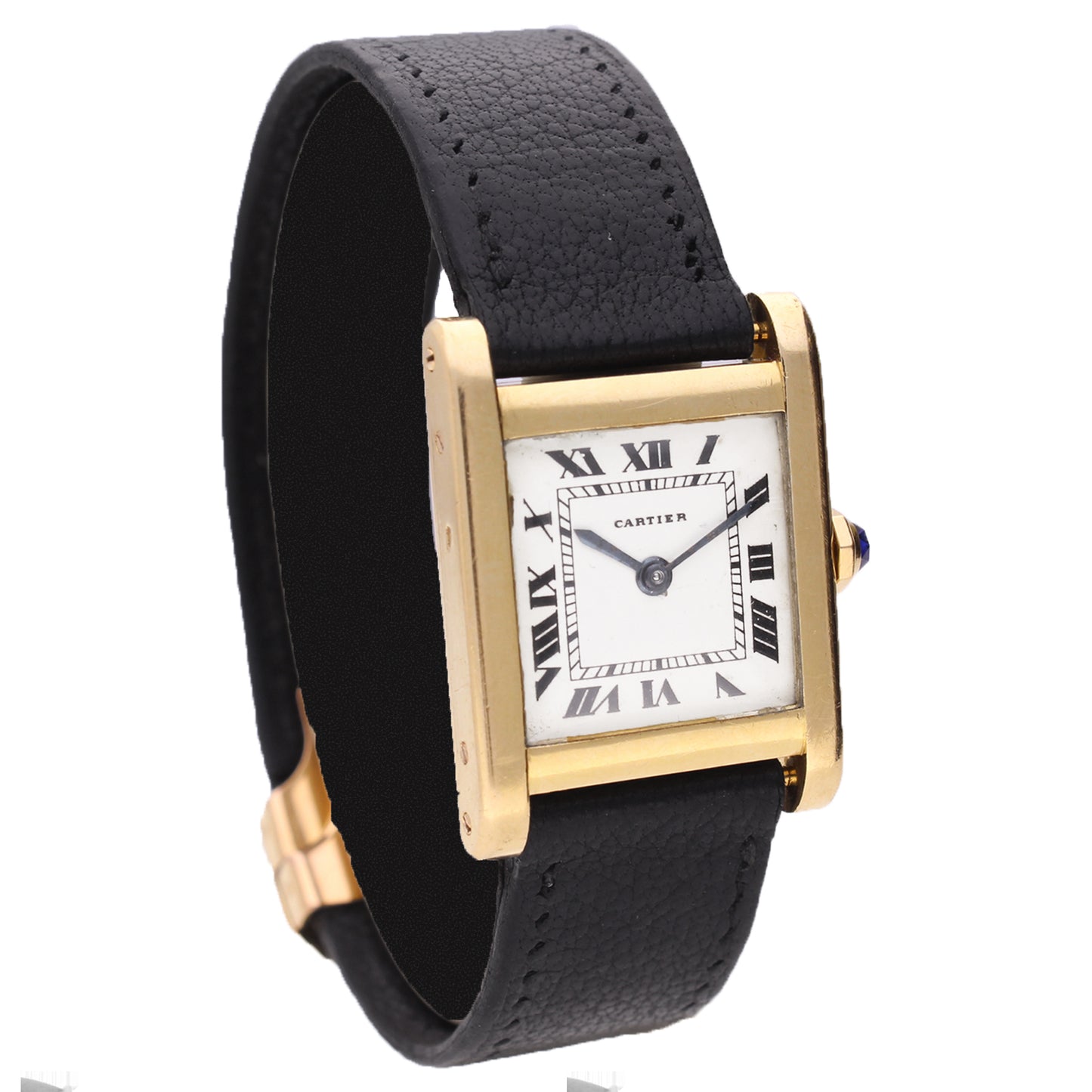 18ct yellow gold Cartier Tank Normale wristwatch. Made 1950's