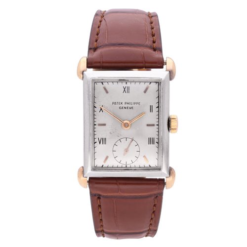18ct rose gold & steel Patek Philippe, reference 1530/1 wristwatch. Made 1942