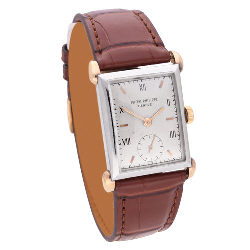 18ct rose gold & steel Patek Philippe, reference 1530/1 wristwatch. Made 1942