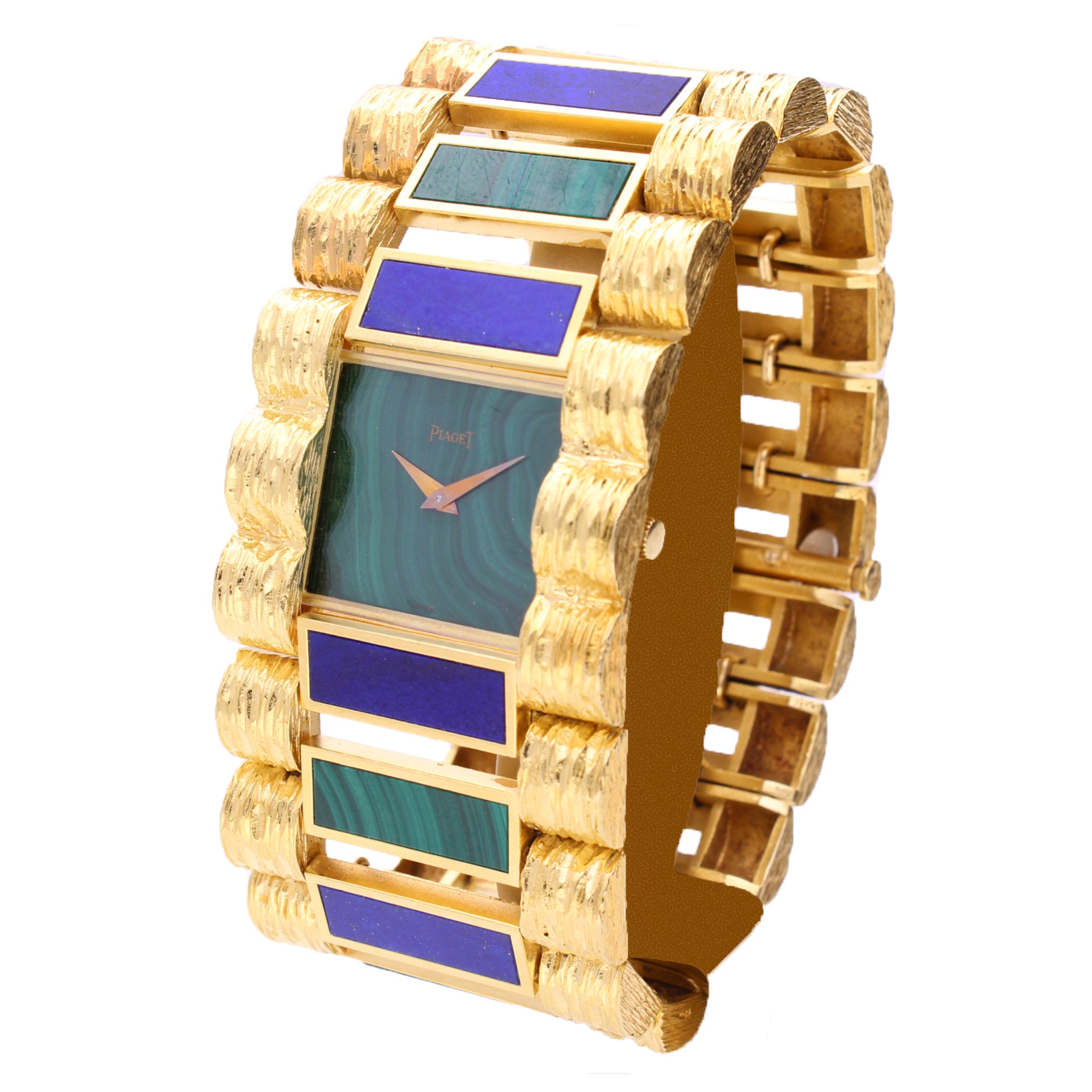 SOLD 18ct yellow gold Piaget reference 9150 malachite and lapis