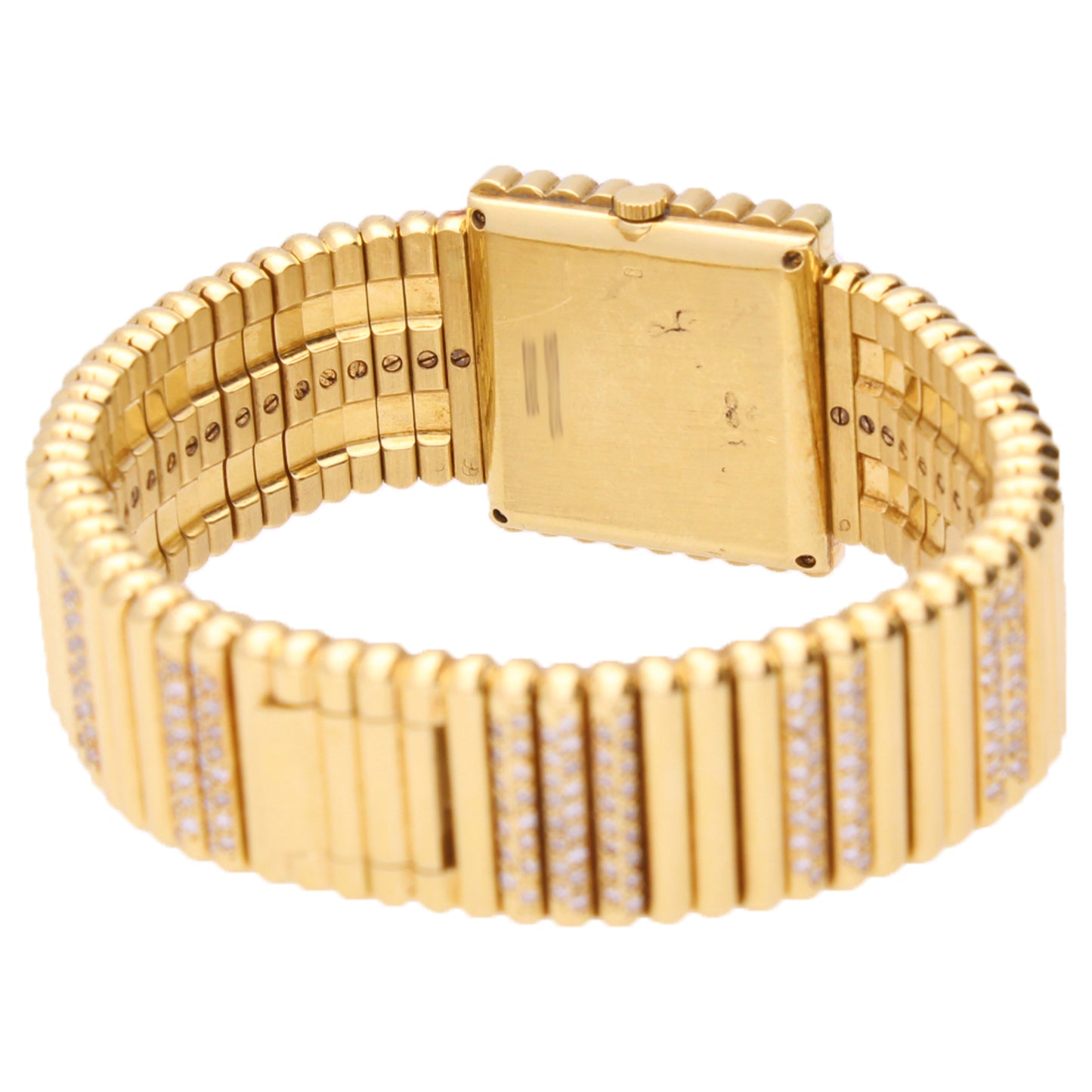 18ct yellow gold Piaget, diamond set bracelet watch. Made 1970