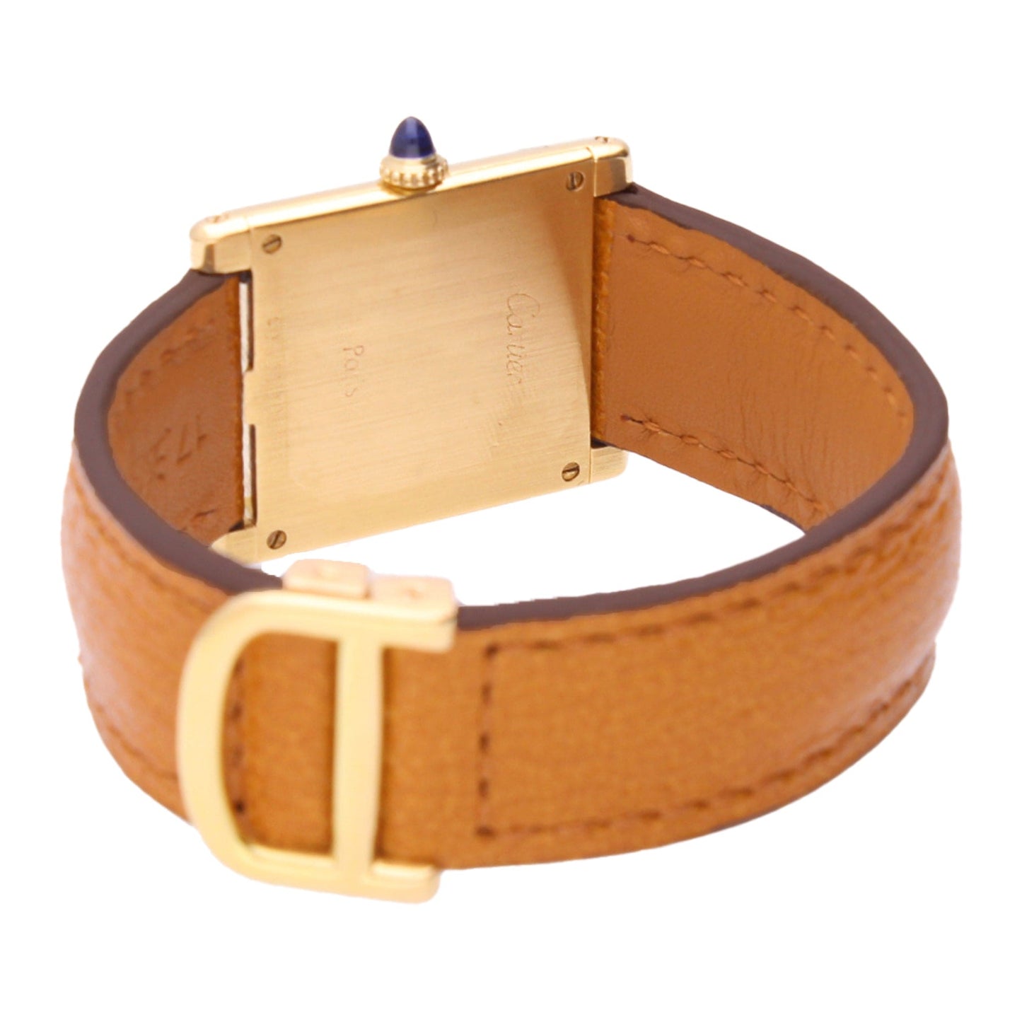 18ct yellow gold Cartier Tank wristwatch (UK Import mark). Made 1976