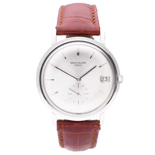 18ct white gold Patek Philippe, reference 3445 Calatrava automatic wristwatch. Made 1969