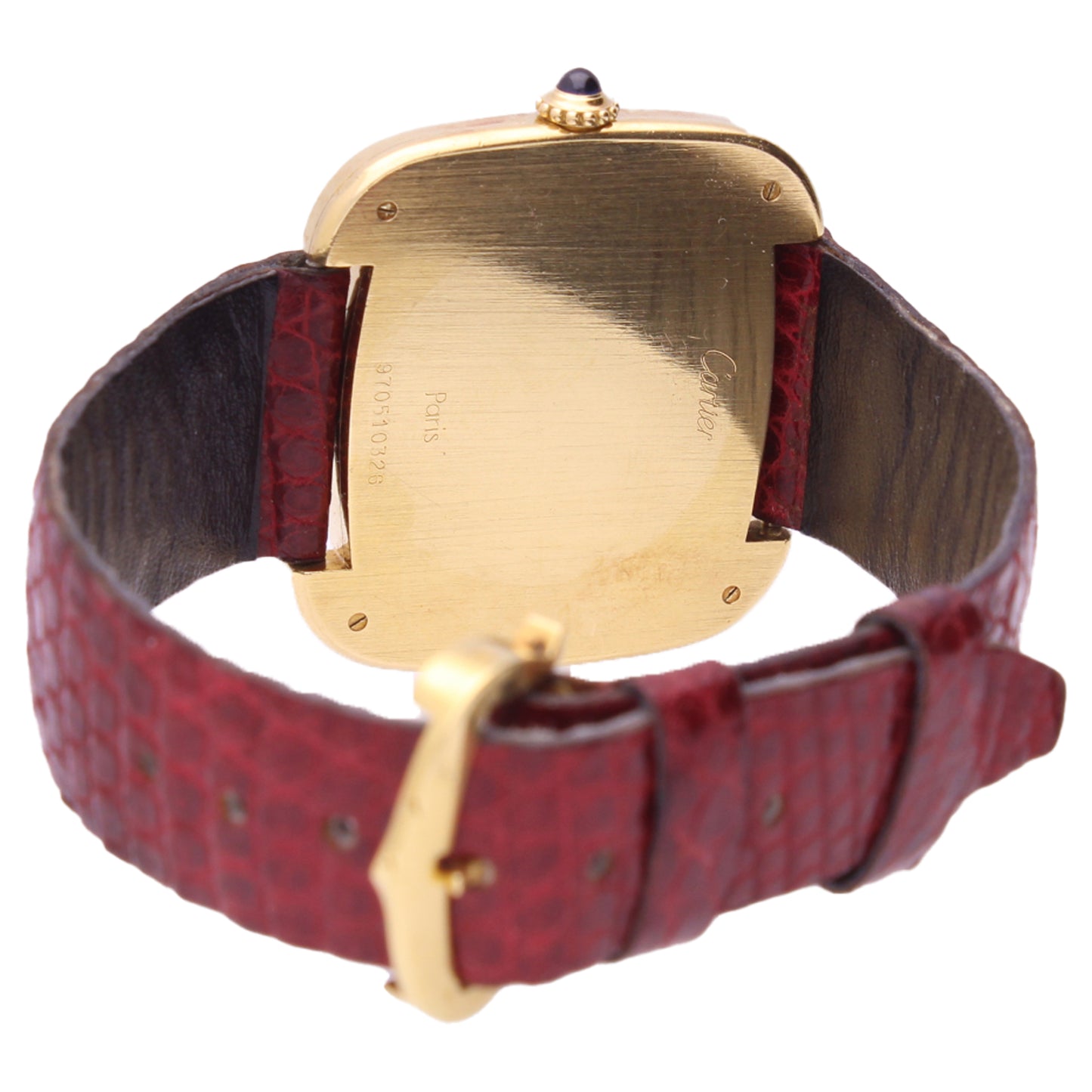 18ct yellow gold Cartier, 'Jumbo' square wristwatch. Made 1970