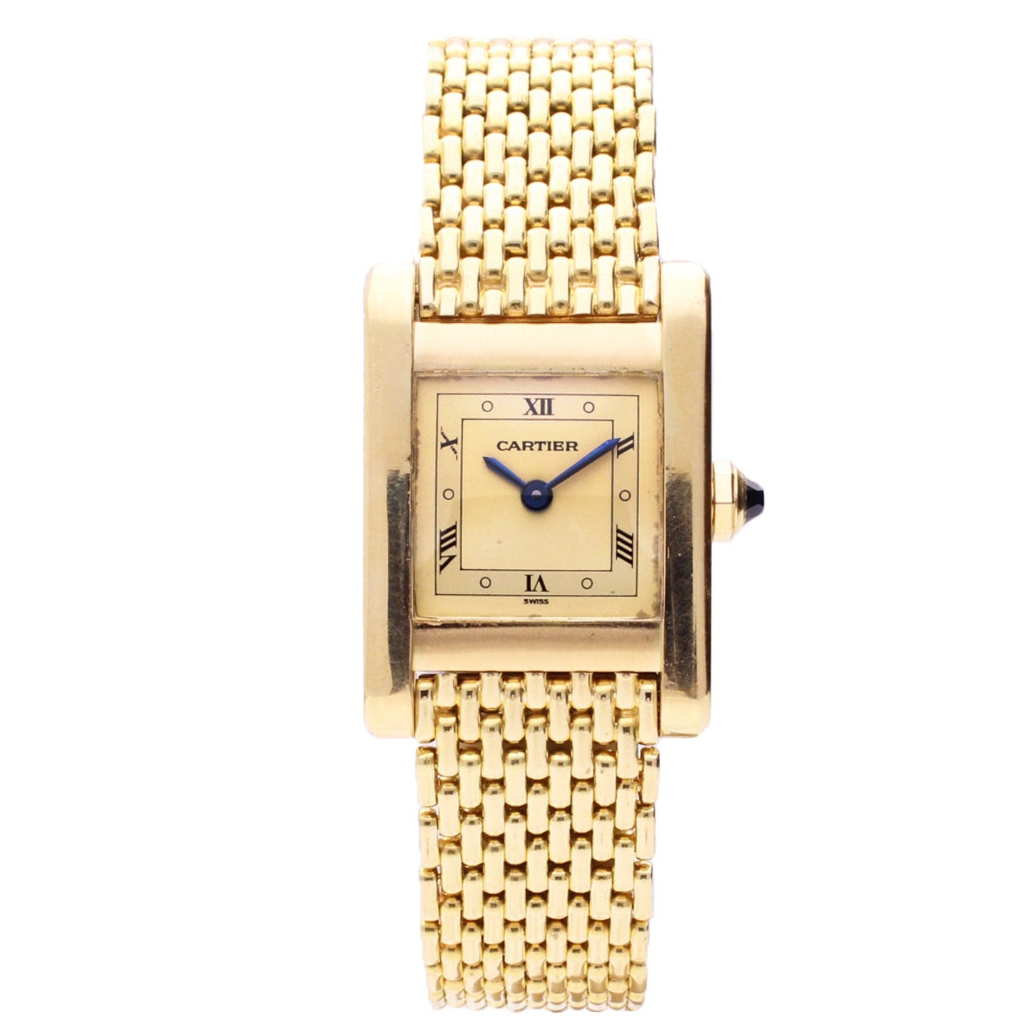 18ct yellow gold Cartier Tank Normale wristwatch. Made 1970's