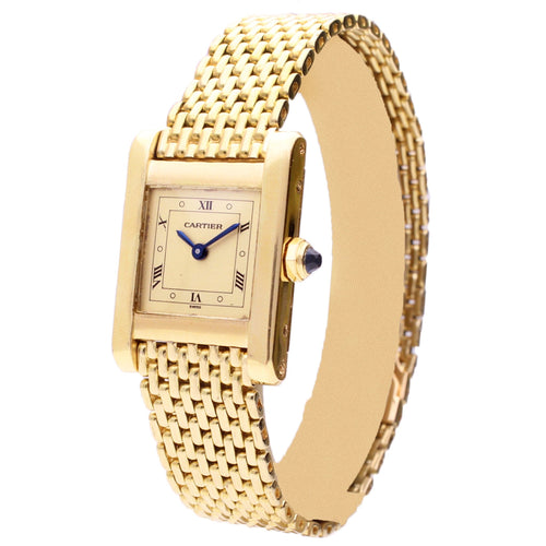 18ct yellow gold Cartier Tank Normale wristwatch. Made 1970's