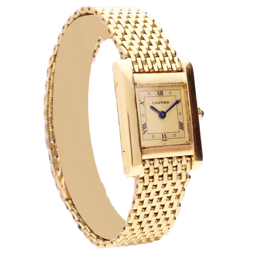 18ct yellow gold Cartier Tank Normale wristwatch. Made 1970's