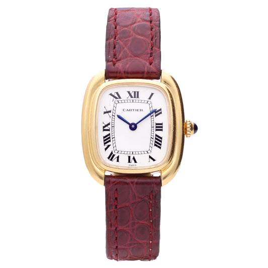 18ct yellow gold Cartier 'Gondole' wristwatch. Made 1970