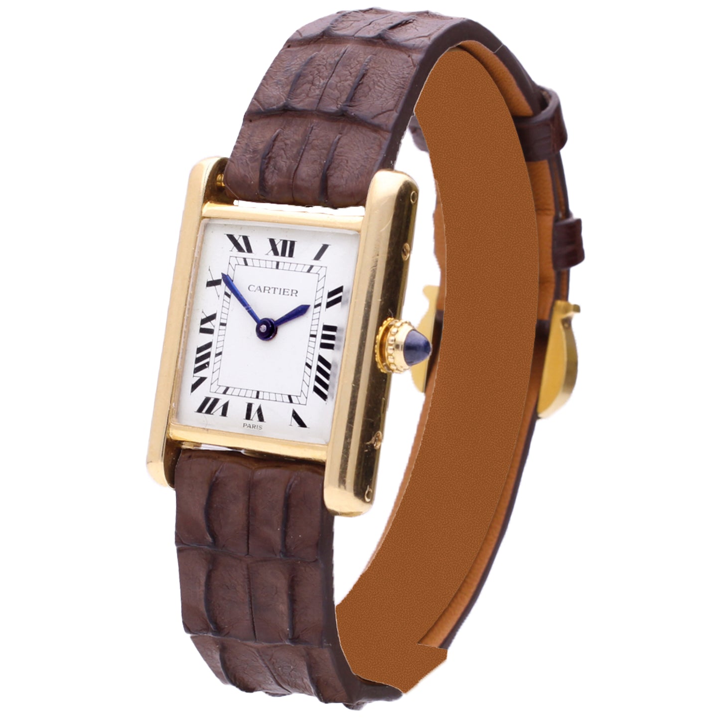 18ct yellow gold Cartier Tank LC wristwatch. Made 1970