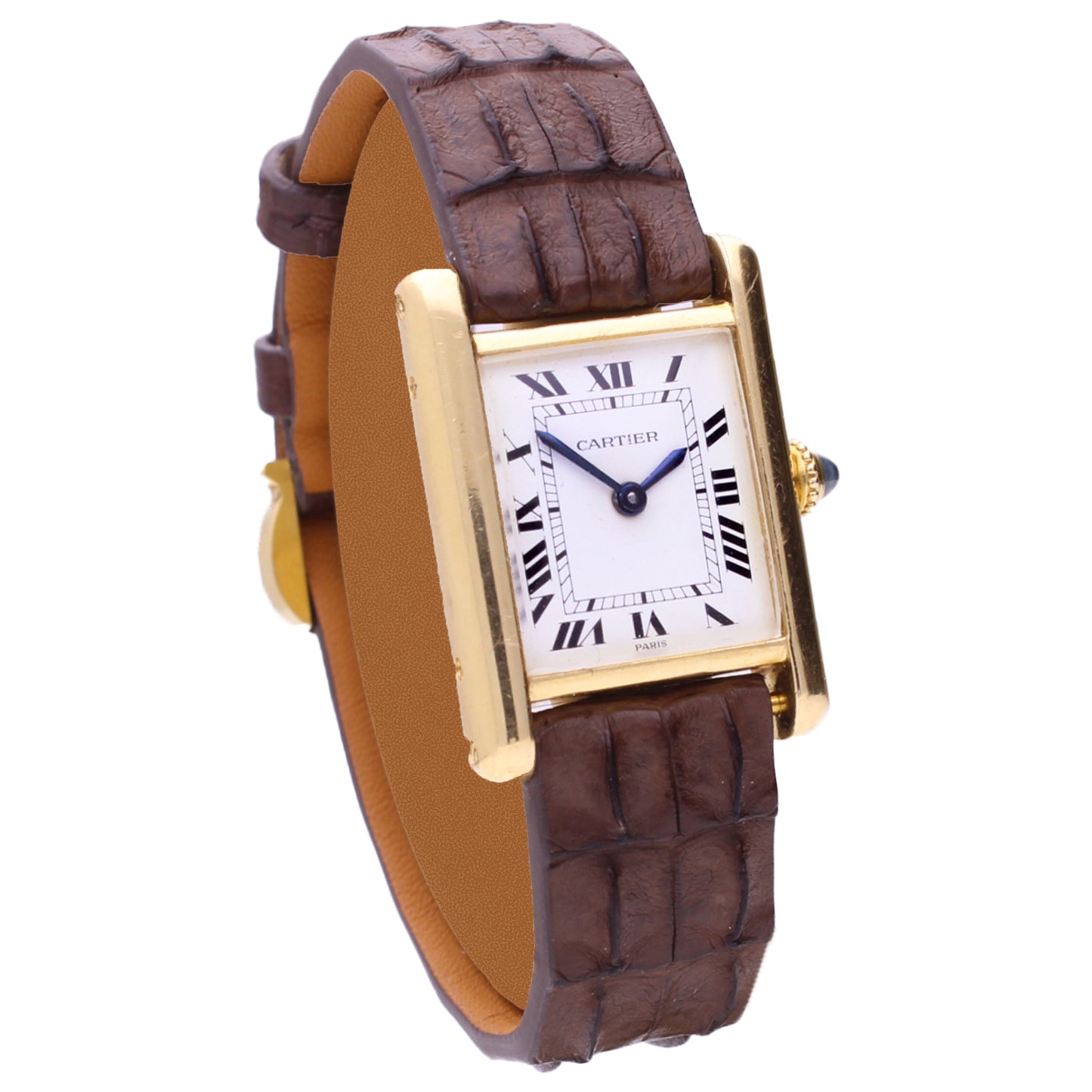 18ct yellow gold Cartier Tank LC wristwatch. Made 1970